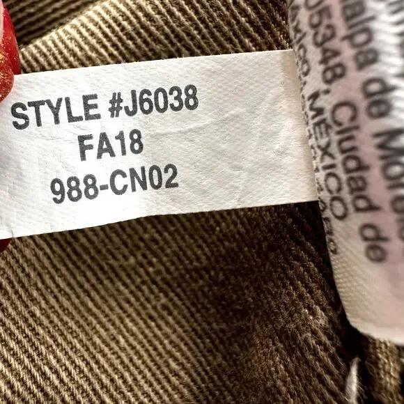 Wallace & Barnes J.Crew Shirt Jacket Camouflage Cotton Canvas Zip Up Green Large